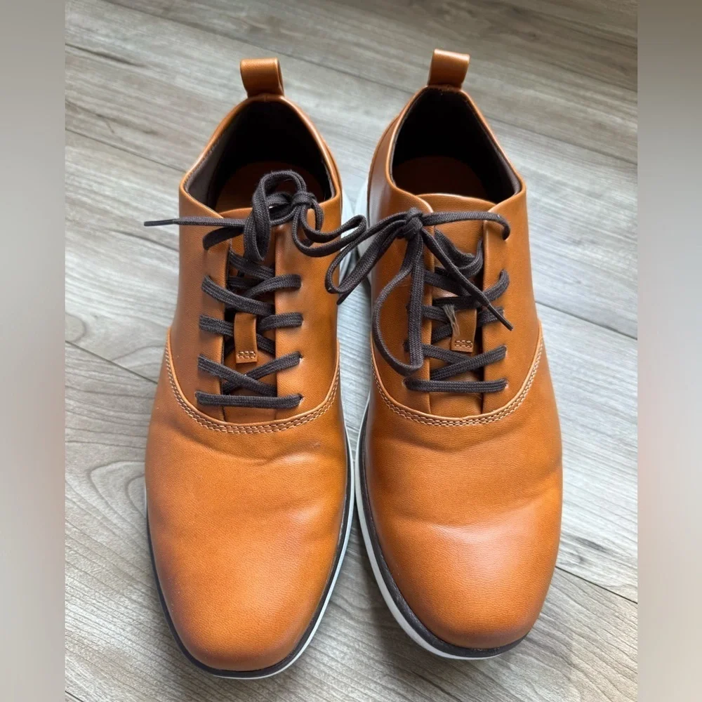 Men’s Luis Hybrid Oxford Casuals Sneakers by Goodfellow Size 8 Cognac brown